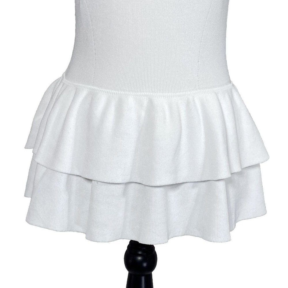 Lilly Pulitzer Cumberland White Peplum Top Womens S Sweater Knit Style 28008 - Picture 3 of 9